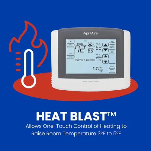 Miniatura 6 de AprilAire 8910W Termostato programable Wi-Fi de pantalla táctil con control IAQ; compatible con Amazon Alexa y Google Assistant