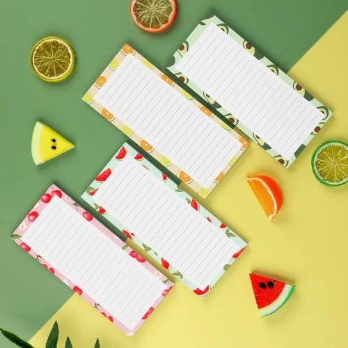Miniatura 5 de Joyberg Paquete de 4 Blocs de Notas Magnéticos para Refrigerador, Bloc Magnético de Lista de Compras para Refrigerador, Bloc Magnético de Lista