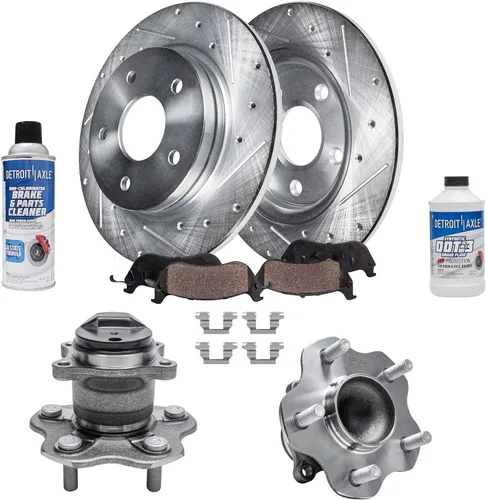Miniatura 21 de Detroit Axle - 4 rotores de freno para Chevrolet Cruze 2014 2015 [modelos de motores de gas] Rotores de freno de disco perforados y ranurados