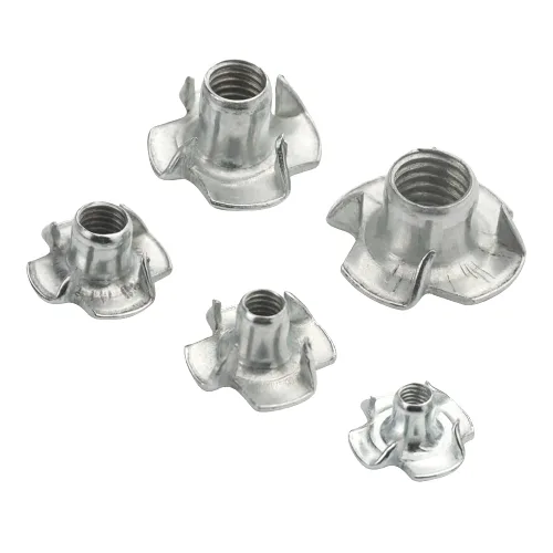 Miniatura 5 de 90 piezas M3 M4 M5 M6 M8 T Tuercas de cuatro garras Kit surtido de tuercas de garra de acero al carbono chapado en zinc para carpintería, gabinetes