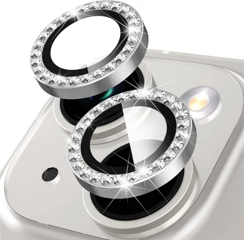 Miniatura 17 de Suoman Protector de lente de cámara para iPhone 14 de 6.1 pulgadas, protector de lente de cámara de 6.7 pulgadas, película de vidrio templado 9H