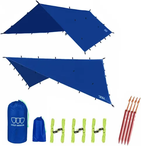 Miniatura 11 de Gold Armour - Toldo para lluvia para hamaca de lona, calidad premium, 14.7 pies, 12 pies, 10 pies, 8 pies, cubierta de toldo para lluvia, toldo