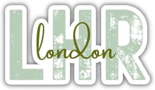 Miniatura 8 de LHR London Heathrow Airport Code Travel Sticker, Multiple Colors, Vinyl Laptop Water Bottle Planner Journal, Places I've Been, Luggage Decal (Pink)