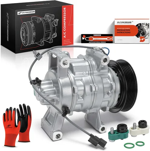 Miniatura 10 de A-Premium Compresor de aire acondicionado con embrague compatible con Honda Fit 2015 2016 2017 2018, con compresor 10SA11E, con polea de 6 ranuras