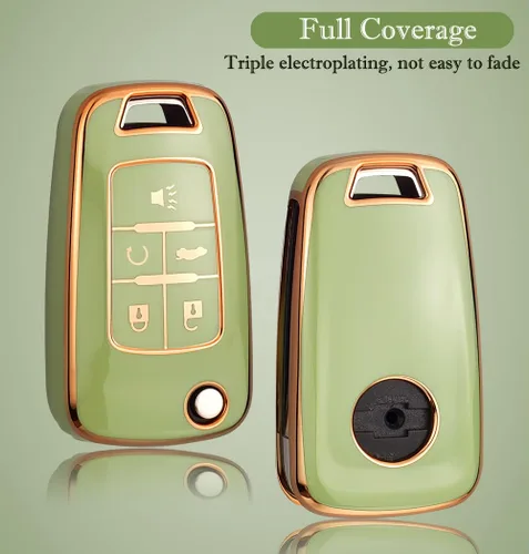 Miniatura 7 de Funda para llavero Chevy con llavero, carcasa protectora de TPU premium de protección completa para Equinox Camaro Cruze Malibu Sonic Impala Buick