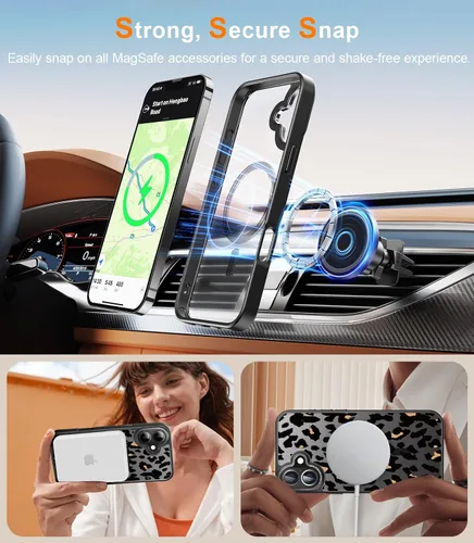 Miniatura 358 de Goodon para iPhone 15 Pro Max con protector de pantalla de privacidad, compatible con Magsafe, funda translúcida mate a prueba de golpes - Linda
