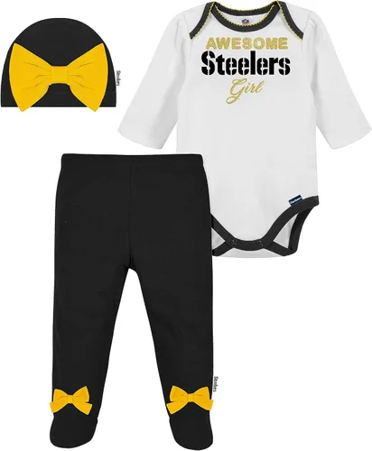 Miniatura 16 de NFL Conjunto de enterizo, pantalón con pies y gorro de 3 piezas para bebé niña Alternativa 2