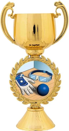 Miniatura 2 de Crown Awards Trofeo de balonmano personalizado, copa de oro de 7.1 in con grabado personalizado gratuito