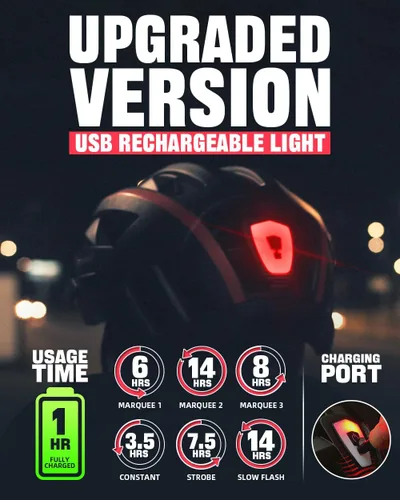 Miniatura 4 de VICTGOAL Casco de bicicleta con luz trasera recargable por USB, gafas magnéticas desmontables, visera solar extraíble, cascos de bicicleta