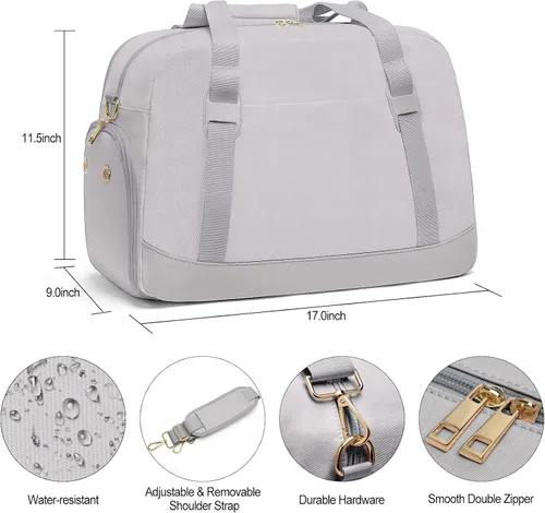 Miniatura 6 de Bolsa deportiva de gimnasio para mujer, bolsas de entrenamiento deportivas con compartimento para zapatos y bolsillo húmedo, pequeñas bolsas