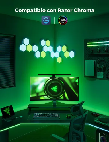 Miniatura 7 de Govee Luz de juego para monitor G1, retroiluminación LED RGBIC para PC de 27 a 34 pulgadas, luces LED inteligentes para monitores con combinación