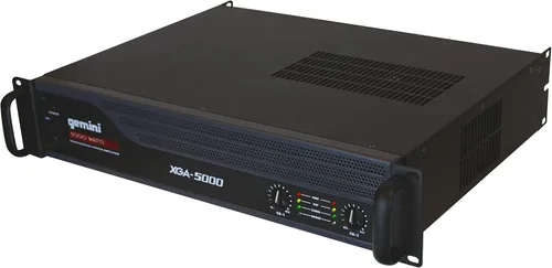 Amplificador de Potencia Profesional Gemini de 5000W de 2 Canales – Amplificador de Audio DJ y PA de Alta Potencia con Entradas XLR/RCA, Modo