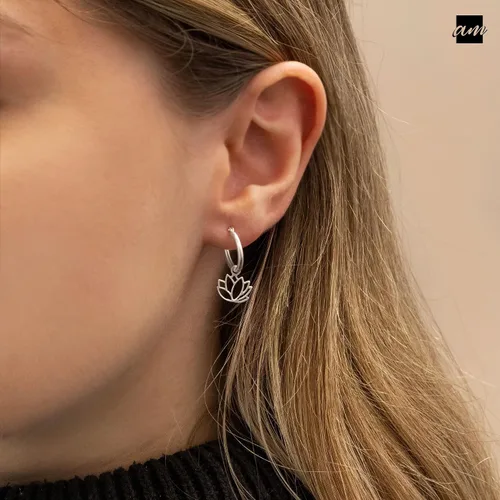 Miniatura 2 de Amberta Pendientes de aro colgantes de plata de ley 925 para mujer