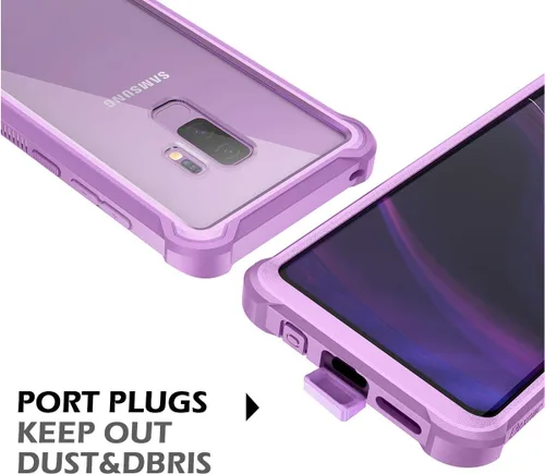 Miniatura 6 de Dexnor Funda para Galaxy S9+ Plus con protector de pantalla transparente de grado militar, resistente 360, cuerpo completo, a prueba de golpes
