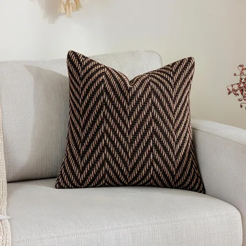 Miniatura 9 de vctops Funda de cojín de punto bohemio en blanco y negro, funda de cojín tejida con flecha, decoración cuadrada para sofá, dormitorio, sala