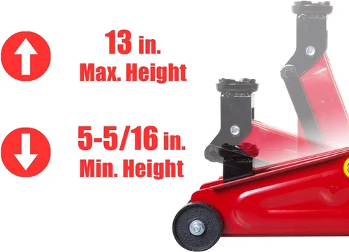 Miniatura 2 de BIG RED T820014S Torin Torin Hydraulic Trolley Service / Floor Jack con molde de soplado Funda de almacenamiento, 1.5 toneladas (3,000 lb)