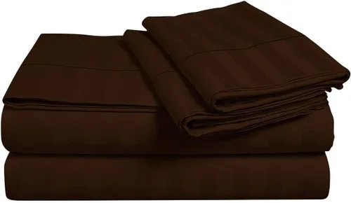 Miniatura 11 de Juego de sábanas y fundas de almohada de 6 piezas, 100% algodón, juego de sábanas de rayas de agua individual incluye 4 fundas de almohada, 1 sábana