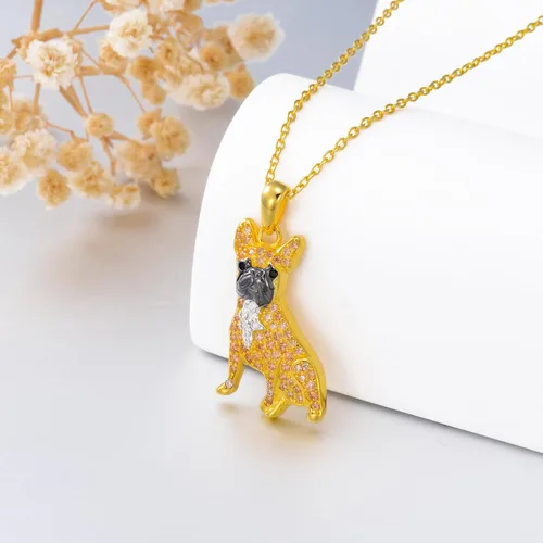 Miniatura 20 de Collares con colgante de perro de plata de ley S925 – 24 razas corgi/husky/labrador/pastor para mujer