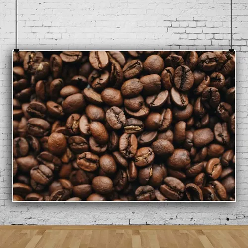 Miniatura 4 de Fondo de foto con tema de cafetería, granos de café, fondo de sesión de fotos, 5 x 3 pies, para adultos y niños, decoración de fiesta de cumpleaños