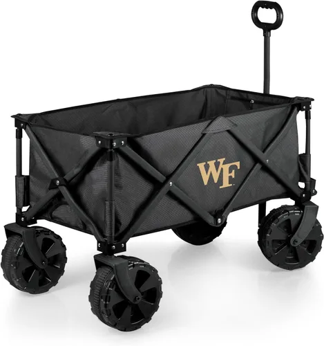 Miniatura 49 de PICNIC TIME NCAA Adventure Wagon Elite - Carro de playa plegable todo terreno con ruedas grandes, tapa superior de mesa y forro suave para enfriar