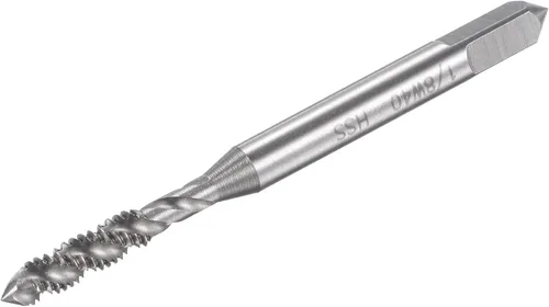 Miniatura 7 de uxcell Grifo de roscado de flauta en espiral 1/4-20 BSW, HSS (acero de alta velocidad), rosca de máquina sin revestimiento, herramienta de roscado