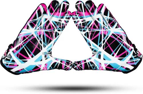 Miniatura 2 de TAQCHA Football Gloves - Tacky Grip, Skin Tight Adult Receiver Gloves - Youth Football Gloves Pro Elite Super Sticky Performance
