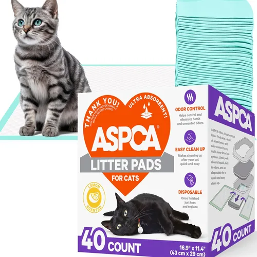 Miniatura 9 de ASPCA Recambios de almohadillas perfumadas de limón para gatos para sistema de caja de arena, tamaño 16.9 x 11.4 pulgadas, paquete de 20