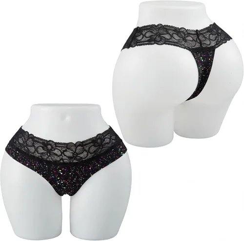 Miniatura 7 de Briwooody maniquí brasileño curvo de cadera BBL de cuerpo medio afroamericano femenino para exhibición de ropa interior de panty (marrón oscuro)