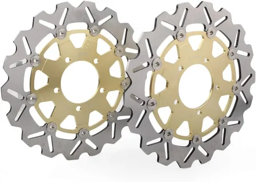Lirun - Par de discos de freno delantero de repuesto para Kawasaki Ninja ZX6RR 2005-2006 / VERSYS 650 2007-2014 / Ninja ZX10R 2004-2007, dorado