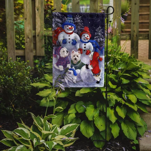 Miniatura 325 de Caroline's Treasures PPP3090GF - Bandera decorativa para jardín de bulldog inglés y otoño, para exteriores, patio, flores, tamaño de jardín