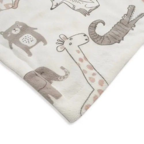 Miniatura 4 de BORITAR Manta de seguridad para bebé de elefante, suave manta de punto minky con bonito patrón de animales, manta de peluche para recién nacido