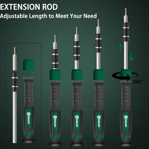 Miniatura 5 de Kit de destornilladores de precisión, 43 en 1 con 36 puntas kit de herramientas de reparación multifunción, kit de controlador magnético