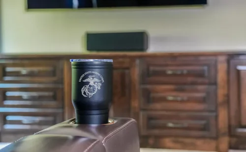 Miniatura 6 de Military Gift Shop USMC - Taza de viaje de café de 30 onzas, vaso de café aislado al vacío de doble pared, taza de café de acero inoxidable con tapa