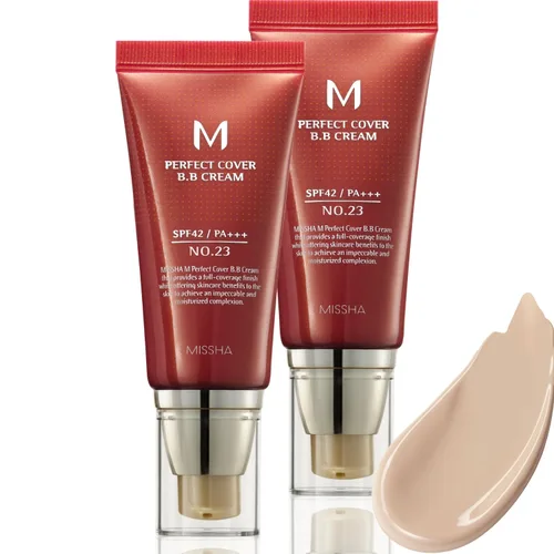 Miniatura 16 de MISSHA - Crema BB M de cobertura perfecta #21, SPF 42 PA+++, maquillaje multifuncional de alta cobertura para ayudar a infundir humedad para una