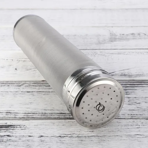 Miniatura 7 de SHOWERORO Cartucho de filtro de cerveza de acero inoxidable de 12 pulgadas colador de malla para elaboración de vino casero y herramienta