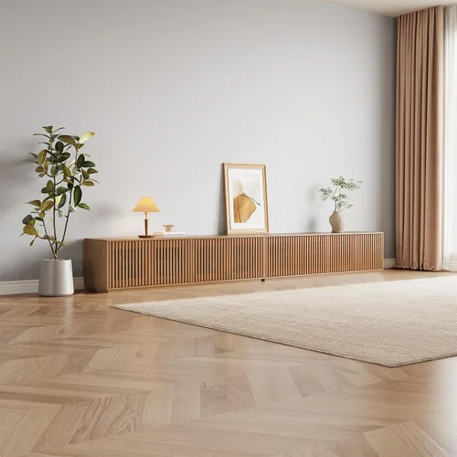 Miniatura 9 de Soporte de TV grande de 2 piezas, centro de entretenimiento con 8 puertas y orificio para cable, consola de TV de 126 pulgadas para sala de estar