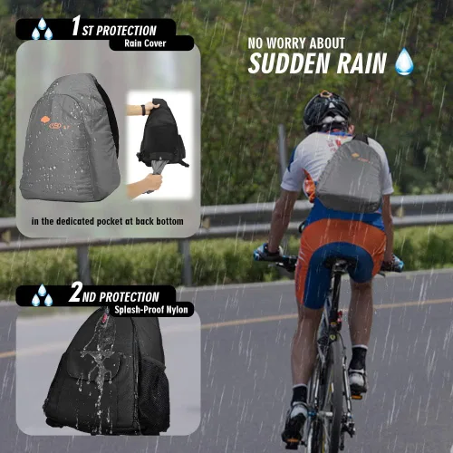 Miniatura 3 de Mochila impermeable para cámara DSLR, mochila de bandolera para cámara con cubierta de lluvia, mochila de viaje al aire libre, estuche para cámara