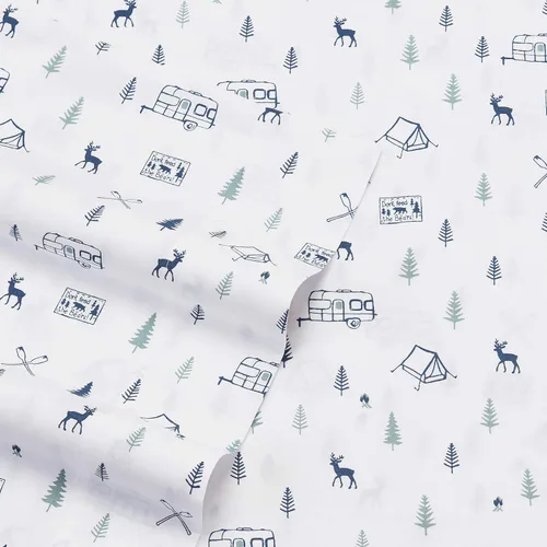 Miniatura 2 de Eddie Bauer - Juego de sábanas individuales XL, sábanas de percal de algodón, sábanas frescas y crujientes, ideales para dormitorio