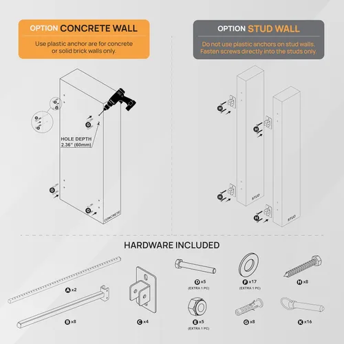Miniatura 8 de Yes4All Estante de almacenamiento para kayak, soporte de pared para kayak, 400 libras, 4 niveles ajustables, estante para kayak al aire libre, A.