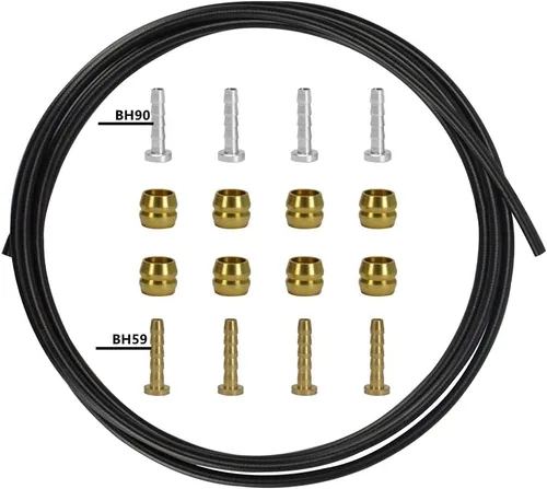 CYSKY Kit de manguera de freno hidráulico para bicicleta 2500mm para Shimano BH59 BH90 Sram Avid System, incluye 8 aceitunas de freno para bicicleta