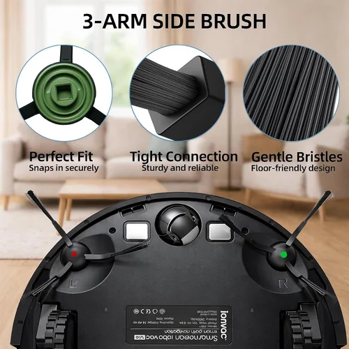 Miniatura 6 de SmartClean V4 7997 Accesorios para Ionvac SmartClean V4 Kit de piezas de repuesto para aspiradora robot de vaciado, 2 cepillos principales