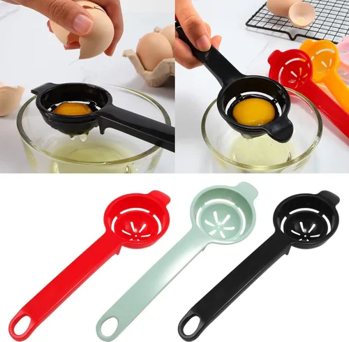 Miniatura 7 de Herramienta separadora de yema de huevo verde claro, herramienta de cocina para hornear huevo de grado alimenticio, herramientas de cocina de huevo