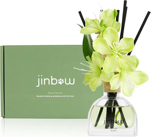 Miniatura 11 de Juego de regalo difusor de varillas de flores, aceite esencial de cedro con varillas de aroma, ambientador para estante de baño, decoración