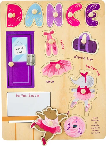 Mud Pie Rompecabezas de tablero ocupado para niñas pequeñas, baile