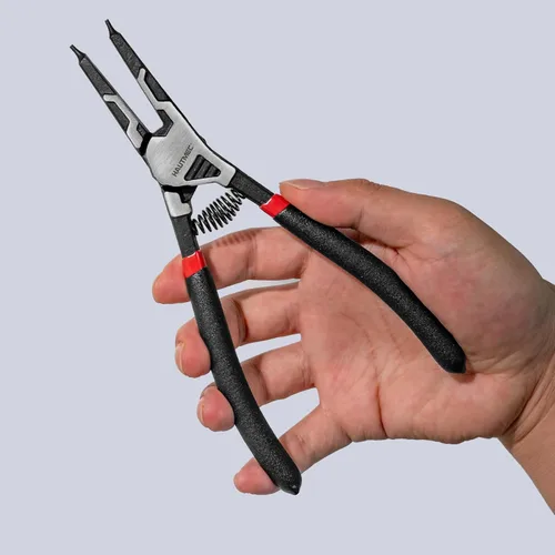 Miniatura 5 de HAUTMEC Juego de 4 alicates de anillo a presión, alicates de clip internos/externos de 7 pulgadas con puntas rectas y dobladas de 90°