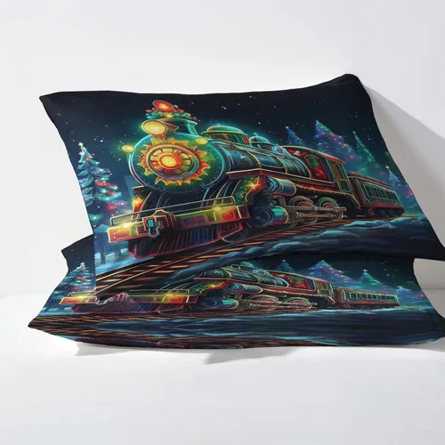 Miniatura 3 de Sábanas de Navidad Split King para cama ajustable - Ropa de cama con estampado navideño - Juego de 5 piezas - Bolsillo profundo de microfibra suave