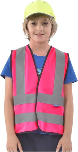 Miniatura 9 de AYKRM Chaleco de alta visibilidad para niños chaleco de seguridad reflectante de alta visibilidad Verde
