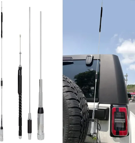 Miniatura 2 de Antena de radio móvil de banda cuádruple 32.8 ft/19.7 ft/6.6 ft/27.6 in 29MHZ/50MHZ/144MHZ/430MHZ para YAESU FT-8900R TYT TH-9800 QYT KT-980 Plus