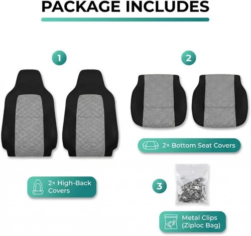 Miniatura 6 de FH Group Fundas de asientos delanteros automotrices para SUV, camiones, sedán y más – Ajuste universal delantero de respaldo alto y diseño de banco