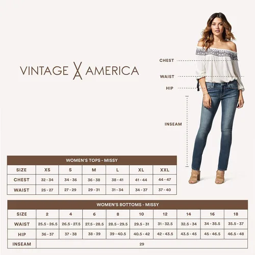 Miniatura 3 de Vintage America Blues Skimmer Chelsea Slim Midrise para mujer